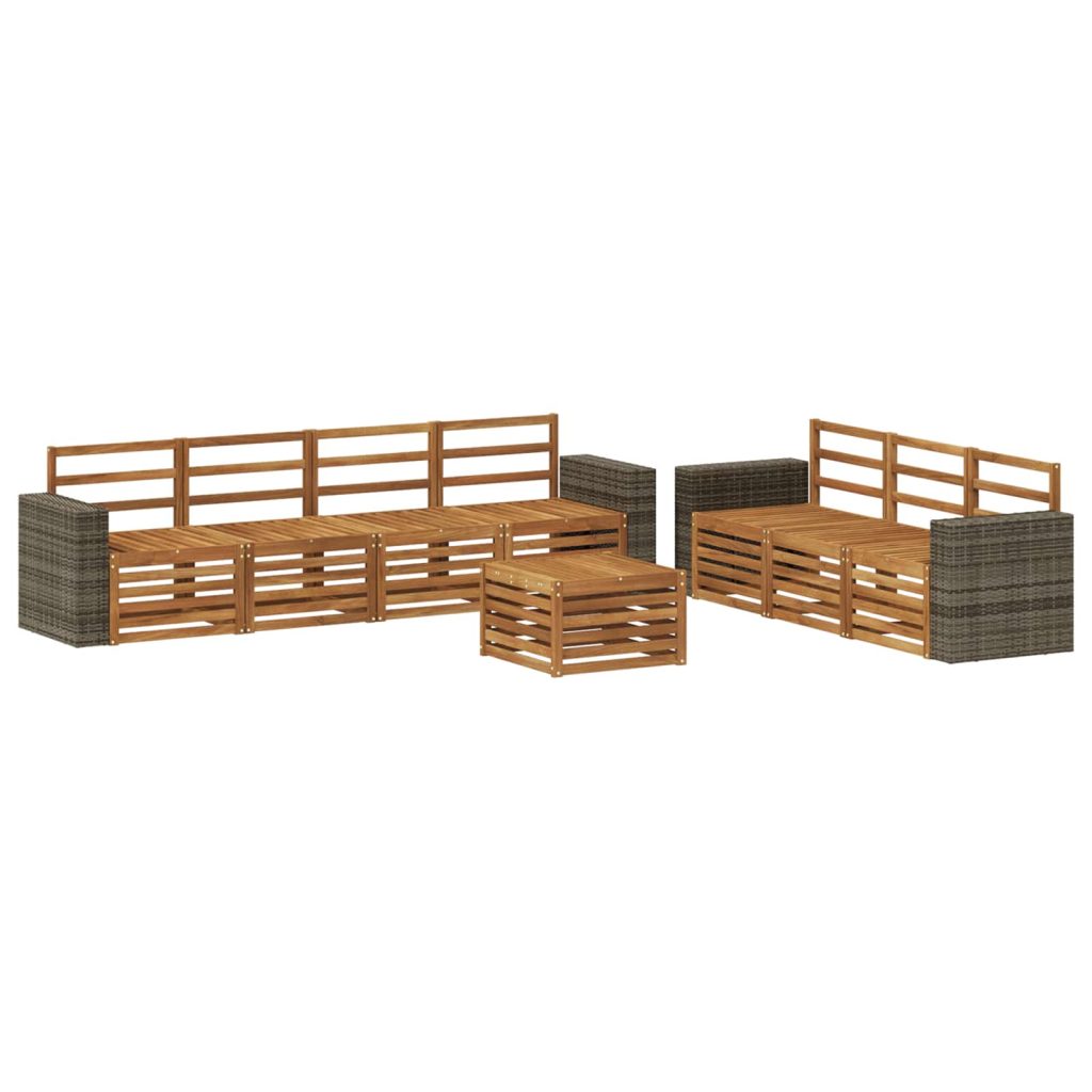 Sohvasarjat 8 pcs Tiheä akasiapuu