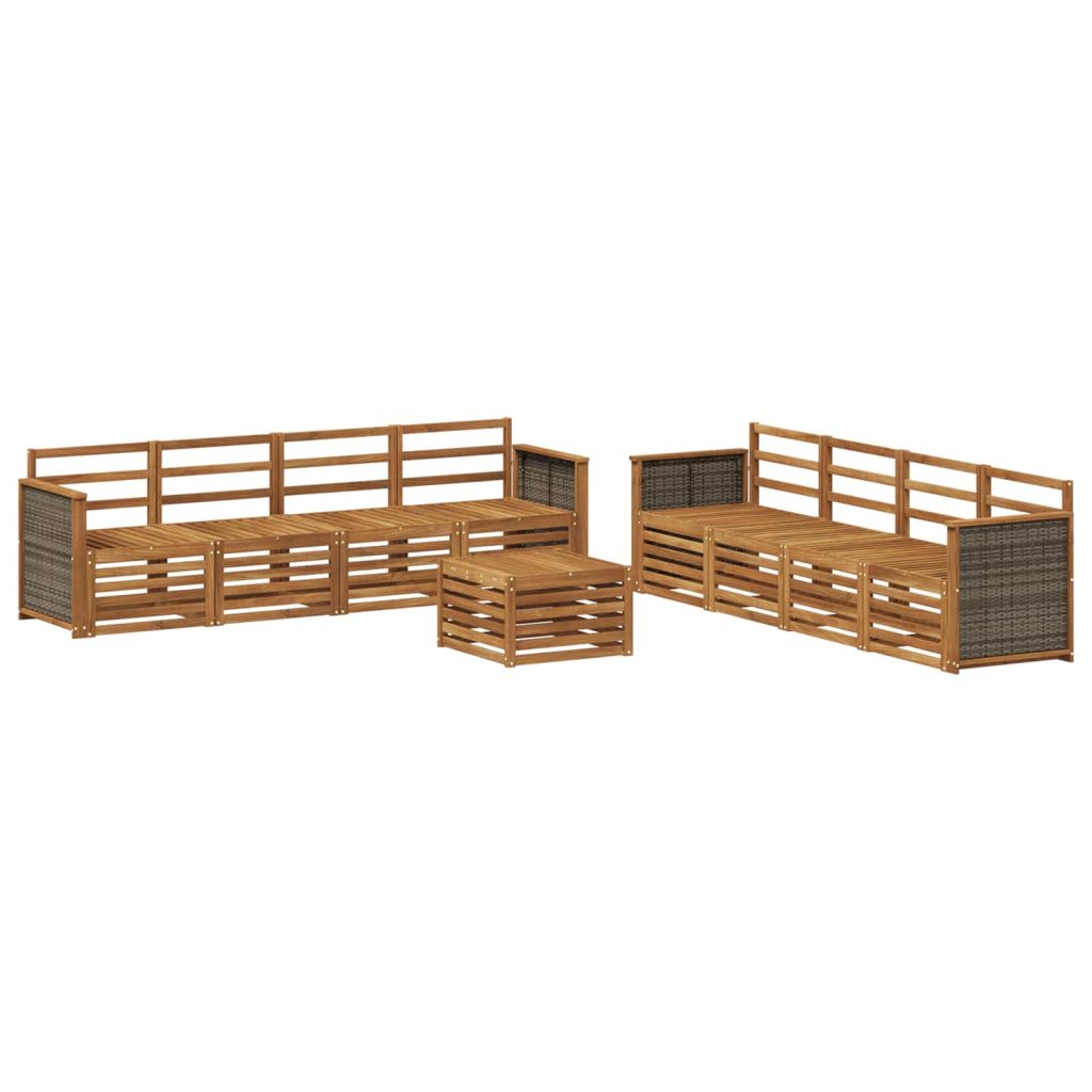 Sohvasarjat 9 pcs Tiheä akasiapuu