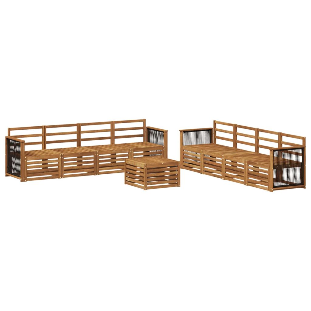 Sohvasarjat 9 pcs Tiheä akasiapuu