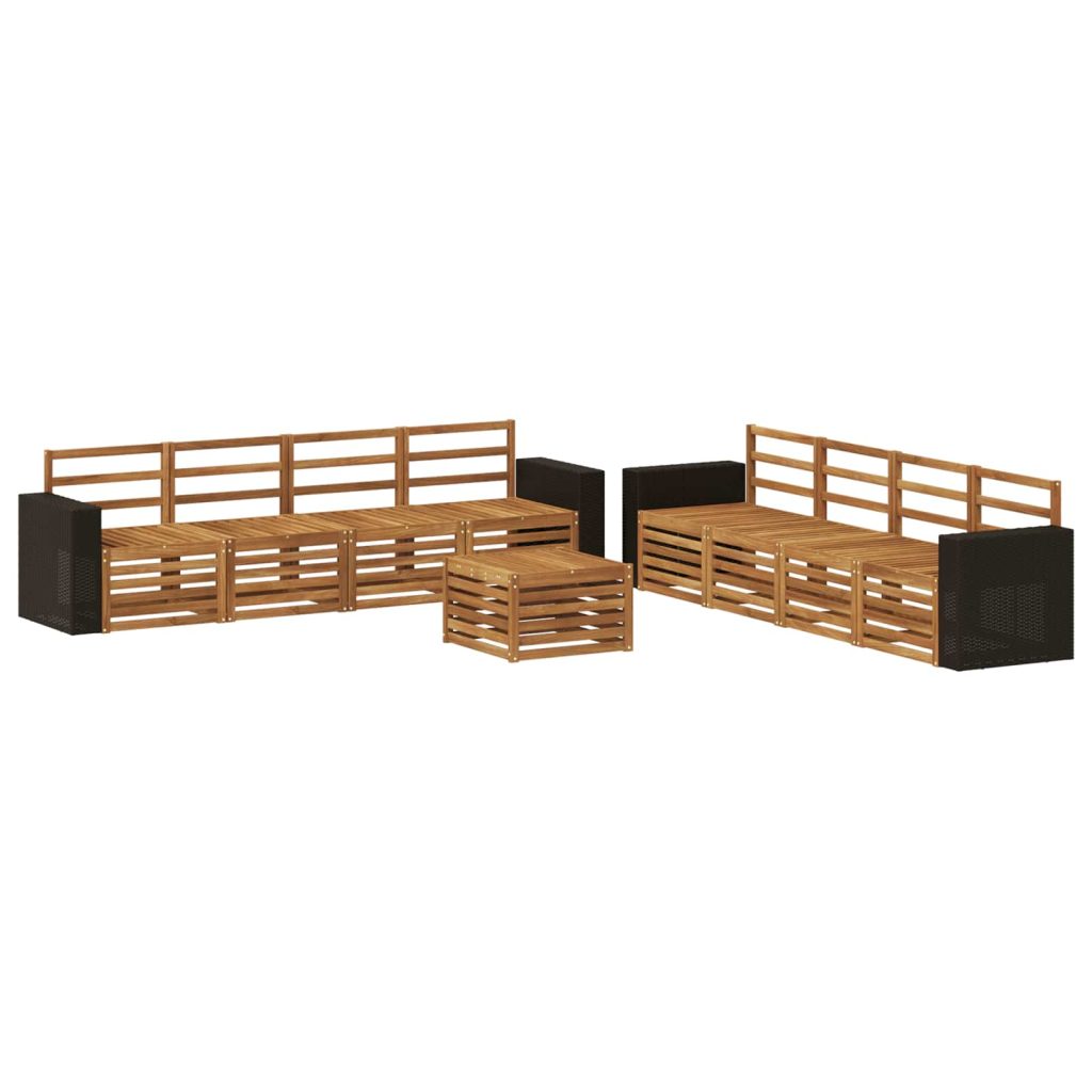 Sohvasarjat 9 pcs Tiheä akasiapuu