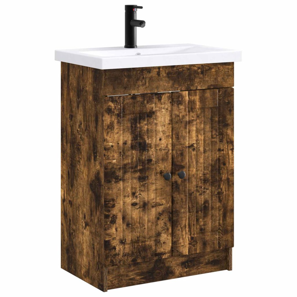 Kylpyhuonekalustesetti Savutammi 56 x 37,5 x 81 cm Tekninen puu