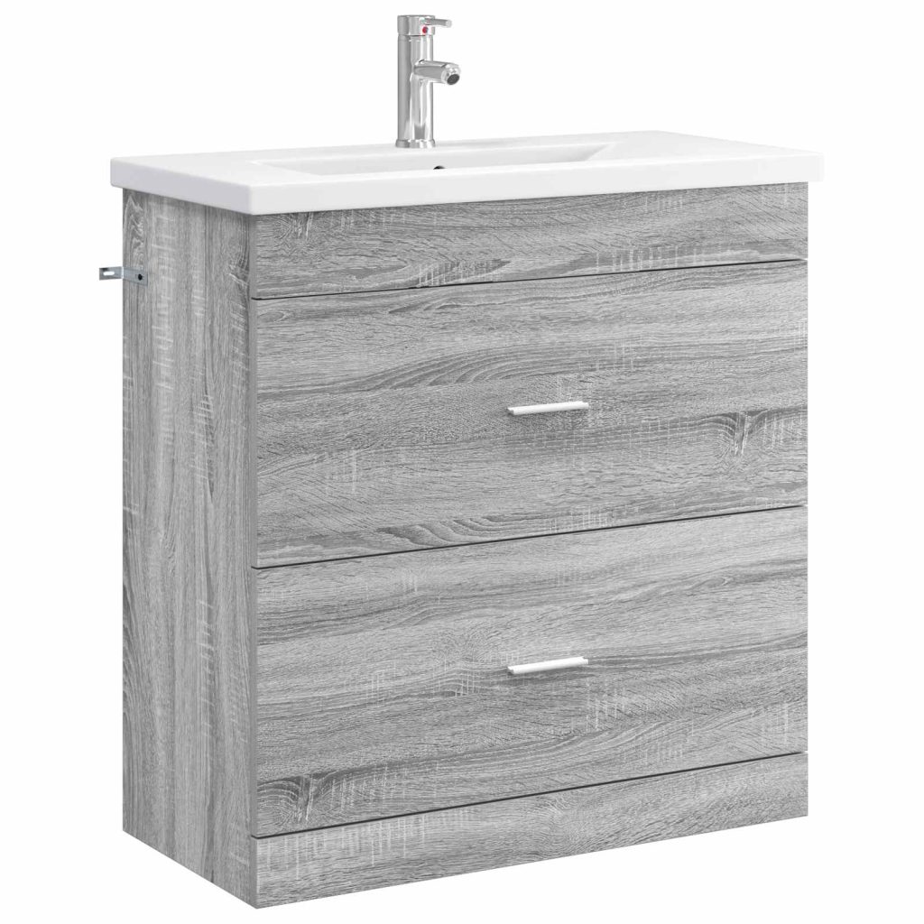 Kylpyhuonekalustesetti Harmaa Sonoma 81 x 40 x 84,5 cm