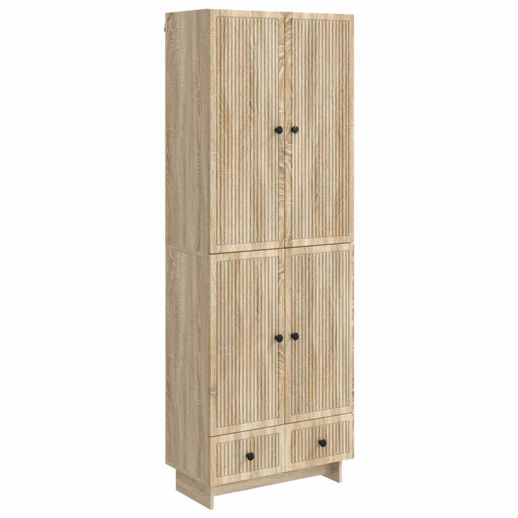 Kaappisarja 2 pcs Sonoma-tammi 66 x 34,5 x 95 cm Tekninen puu