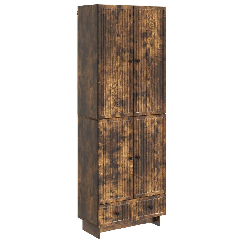 Kaappisarja 2 pcs Savutammi 66 x 34,5 x 95 cm Tekninen puu