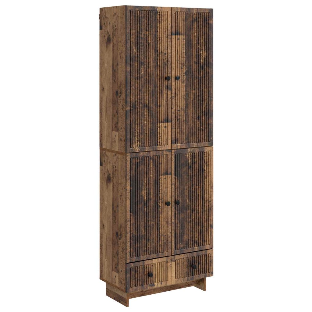 Kaappisarja 2 pcs Vanha puu 66 x 34,5 x 95 cm Tekninen puu