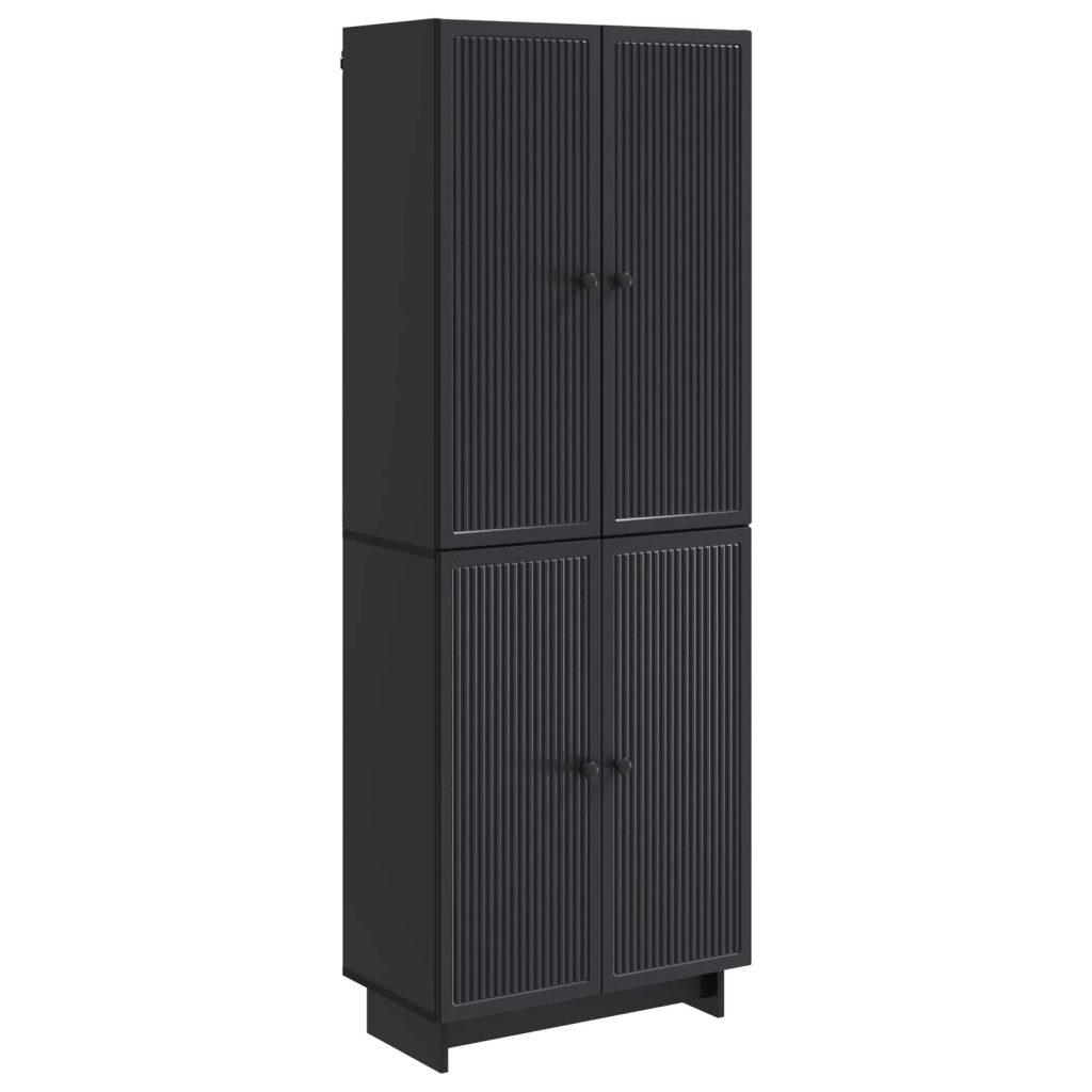Kaappisarja 2 pcs Musta 66 x 34,5 x 90 cm Tekninen puu