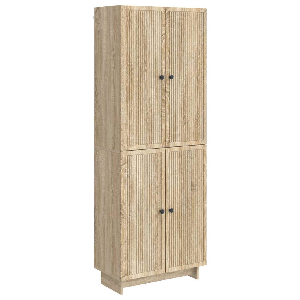 Kaappisarja 2 pcs Sonoma-tammi 66 x 34,5 x 90 cm Tekninen puu