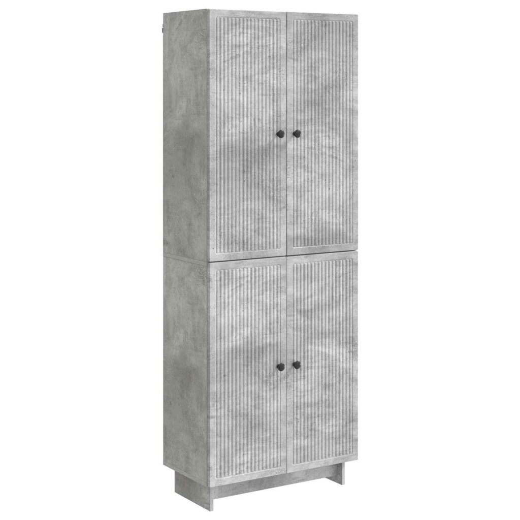 Kaappisarja 2 pcs Betoninharmaa 66 x 34,5 x 90 cm Tekninen puu