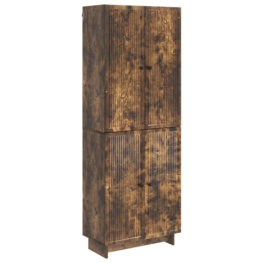 Kaappisarja 2 pcs Savutammi 66 x 34,5 x 90 cm Tekninen puu