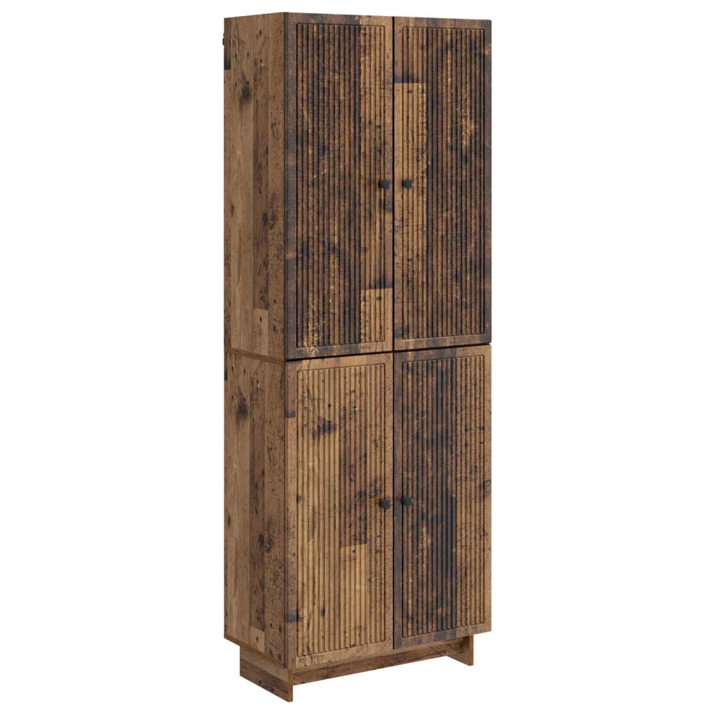 Kaappisarja 2 pcs Vanha puu 66 x 34,5 x 90 cm Tekninen puu