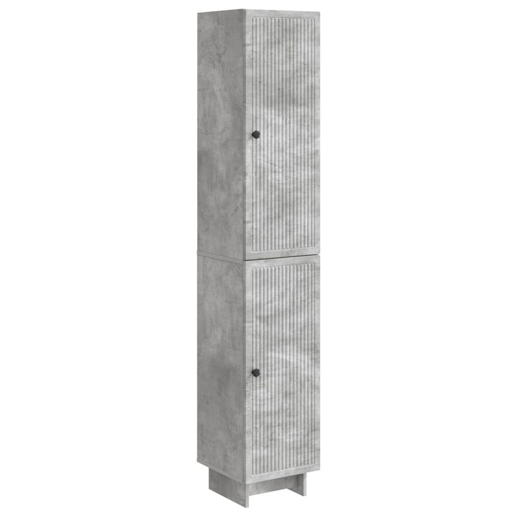 Kaappisarja 2 pcs Betoninharmaa 34,5 x 33 x 90 cm Tekninen puu