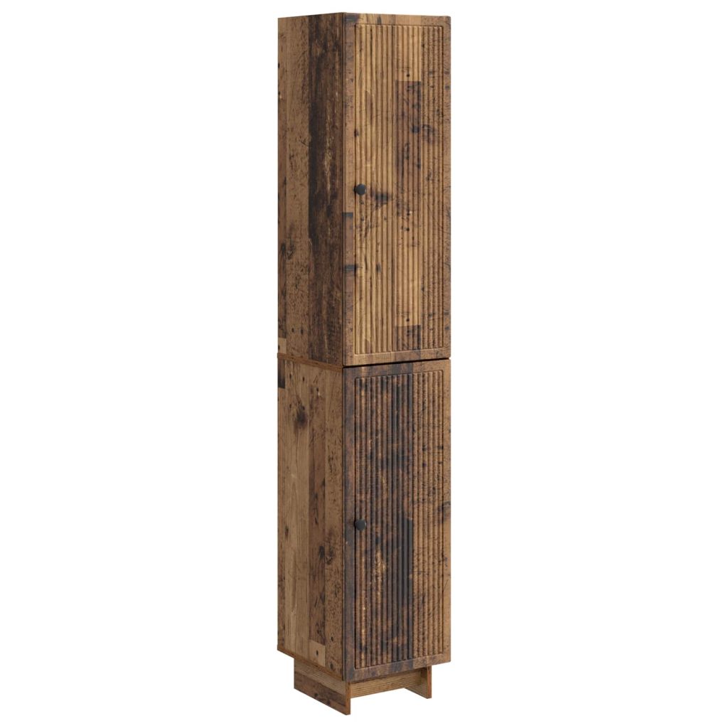 Kaappisarja 2 pcs Vanha puu 34,5 x 33 x 90 cm Tekninen puu
