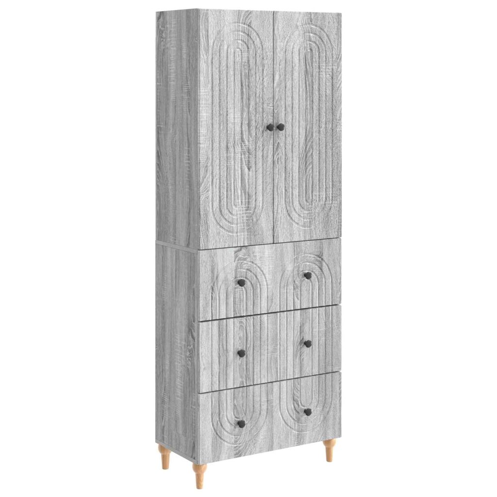 Kaappisarja 2 pcs Harmaa Sonoma 66 x 34,5 x 90 cm Tekninen puu