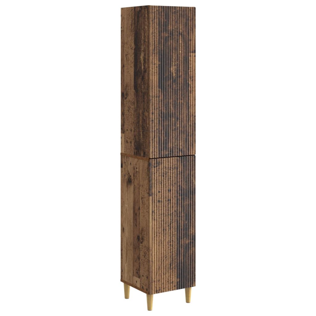 Kaappisarja 2 pcs Vanha puu 33 x 34,5 x 90 cm Tekninen puu