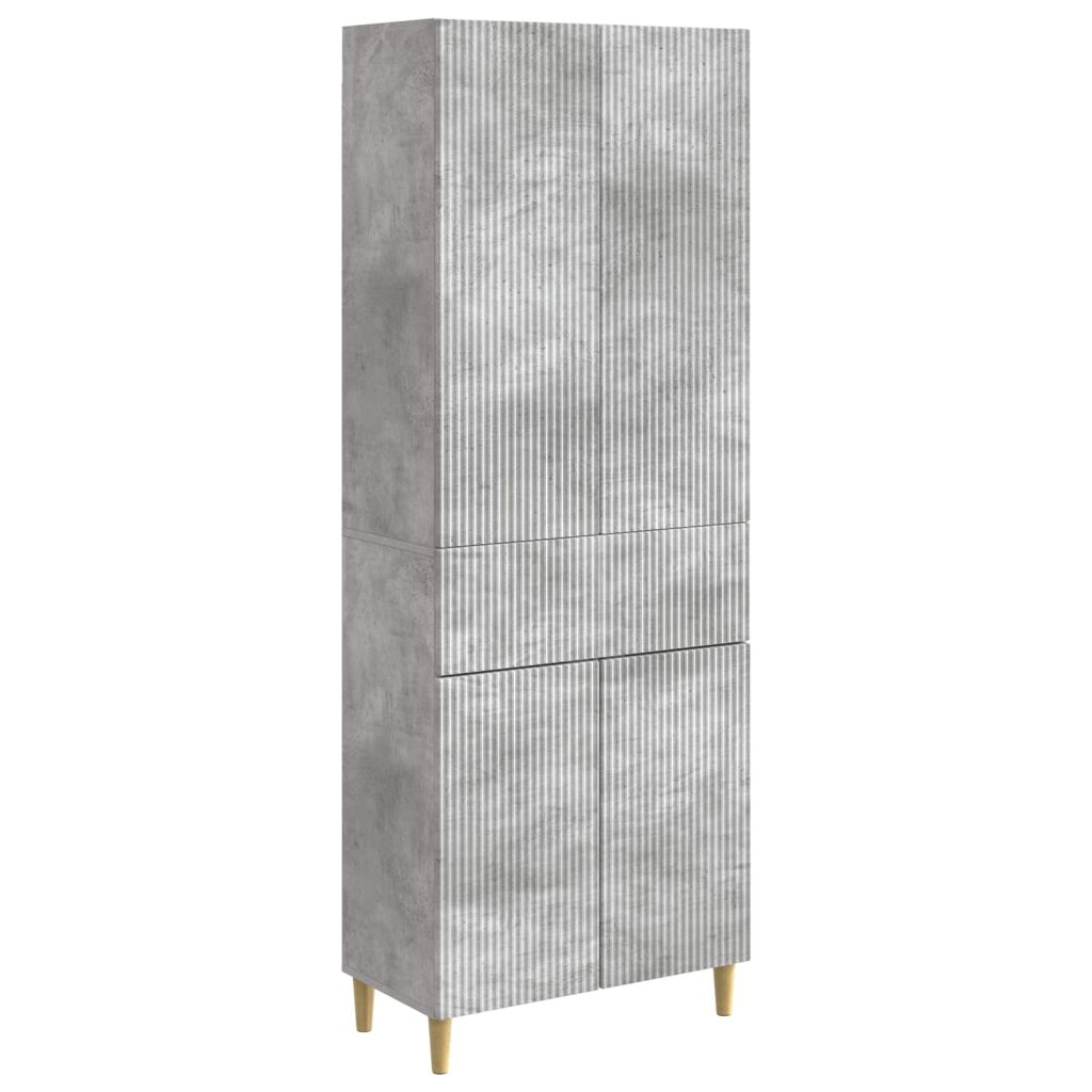 Kaappisarja 2 pcs Betoninharmaa 66 x 34,5 x 90 cm Tekninen puu