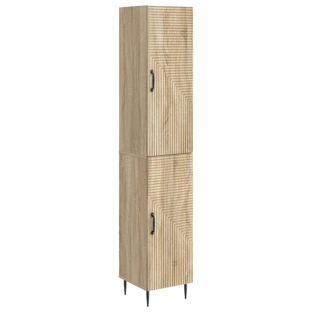 Kaappisarja 2 pcs Sonoma-tammi 33 x 34,5 x 89,5 cm Tekninen puu