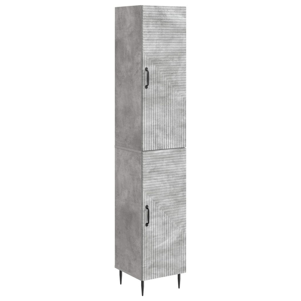 Kaappisarja 2 pcs Betoninharmaa 33 x 34,5 x 89,5 cm
