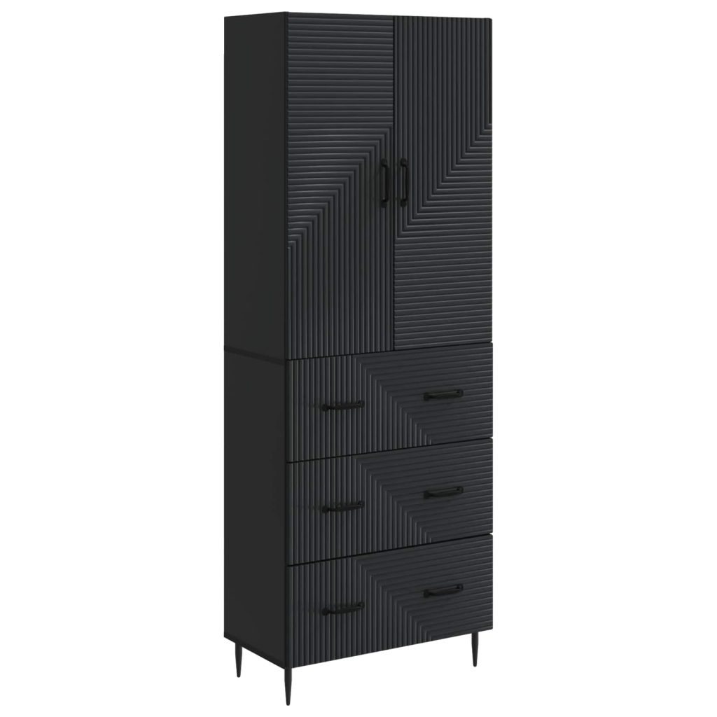 Kaappisarja 2 pcs Musta 66 x 34,5 x 90 cm Tekninen puu