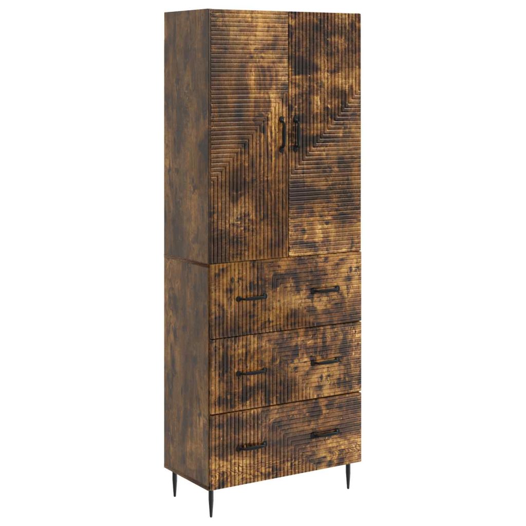 Kaappisarja 2 pcs Savutammi 66 x 34,5 x 90 cm Tekninen puu