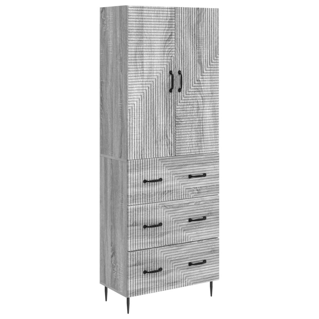 Kaappisarja 2 pcs Harmaa Sonoma 66 x 34,5 x 90 cm Tekninen puu