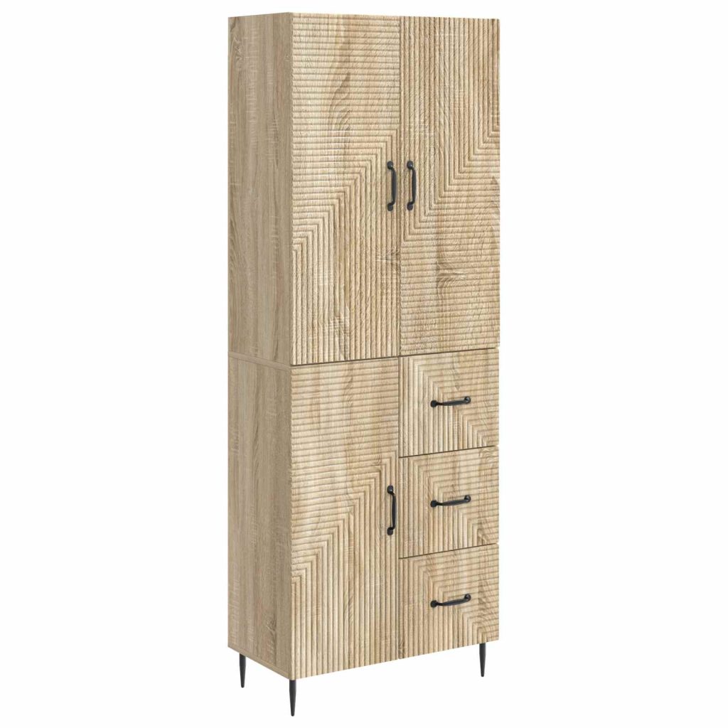 Kaappisarja 2 pcs Sonoma-tammi 66 x 34,5 x 89,5 cm Tekninen puu