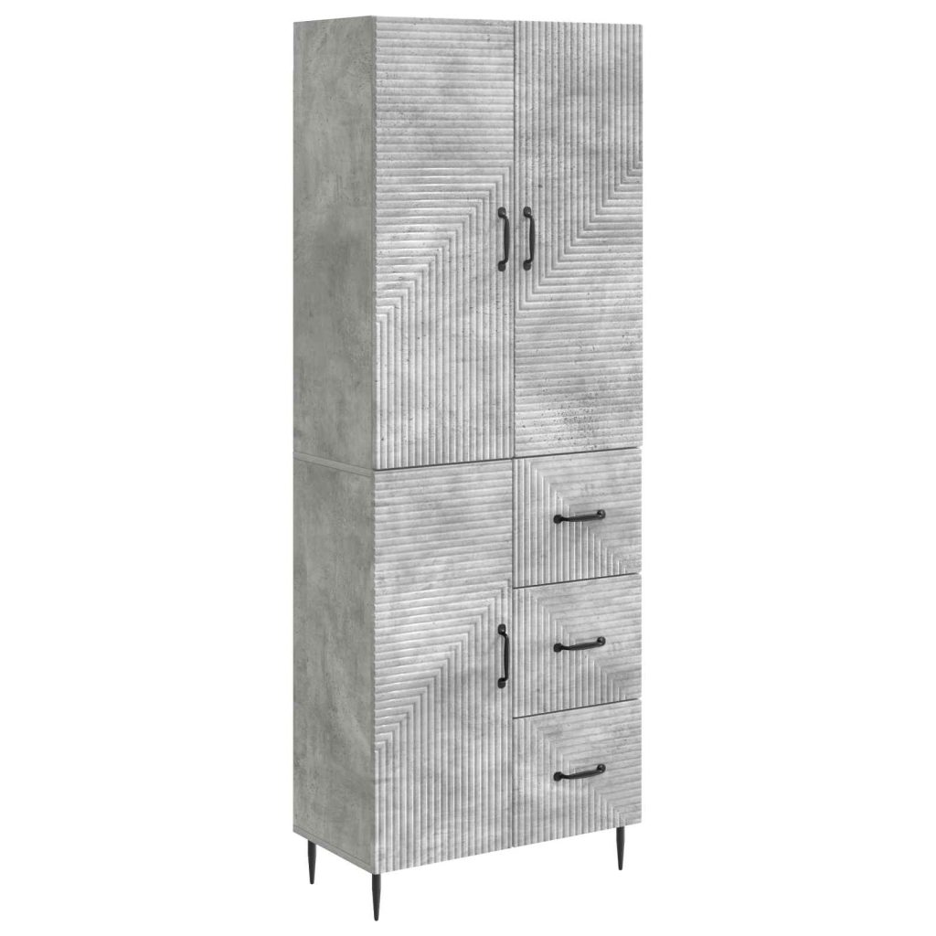 Kaappisarja 2 pcs Betoninharmaa 66 x 34,5 x 89,5 cm
