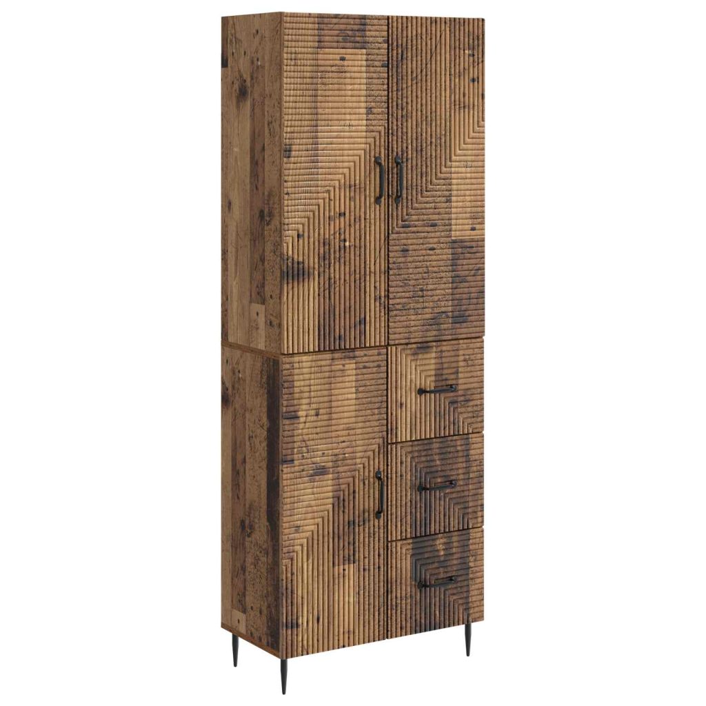 Kaappisarja 2 pcs Vanha puu 66 x 34,5 x 89,5 cm Tekninen puu