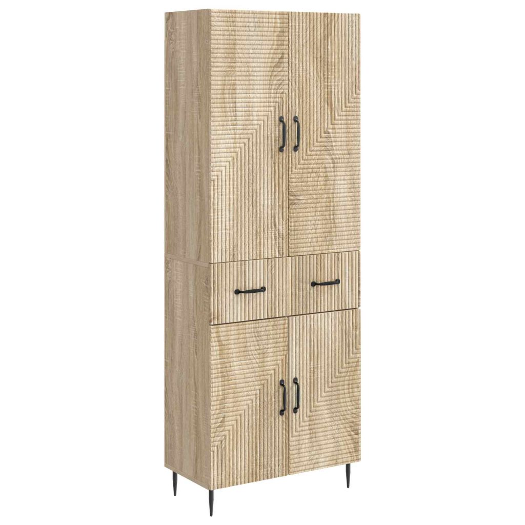 Kaappisarja 2 pcs Sonoma-tammi 66 x 34,5 x 89,5 cm Tekninen puu