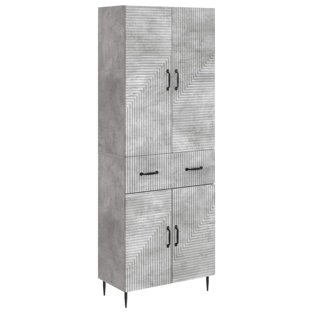 Kaappisarja 2 pcs Betoninharmaa 66 x 34,5 x 89,5 cm
