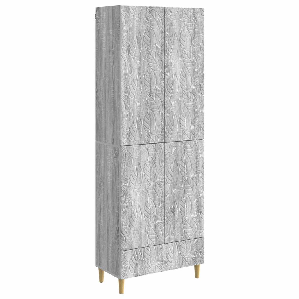 Kaappisarja 2 pcs Harmaa Sonoma Tekninen puu