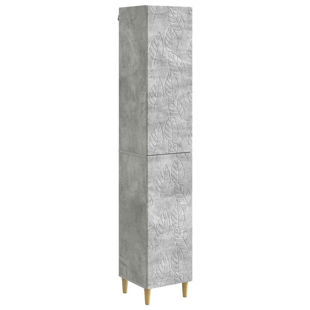 Kaappisarja 2 pcs Betoninharmaa Tekninen puu