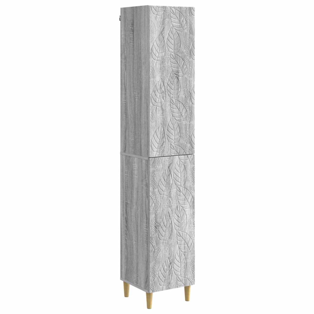 Kaappisarja 2 pcs Harmaa Sonoma Tekninen puu