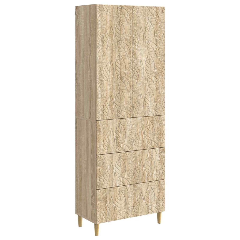 Kaappisarja 2 pcs Sonoma-tammi 66 x 34,5 x 90 cm Tekninen puu
