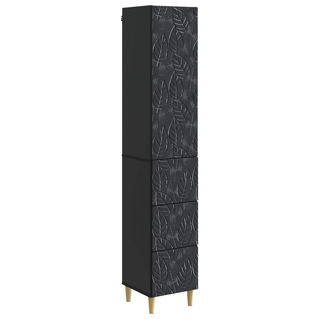 Kaappisarja 2 pcs Musta 33 x 34,5 x 90 cm Tekninen puu