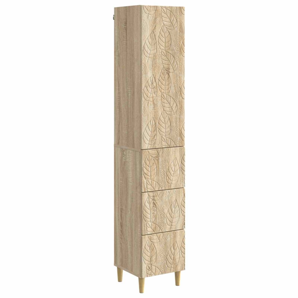 Kaappisarja 2 pcs Sonoma-tammi 33 x 34,5 x 90 cm Tekninen puu