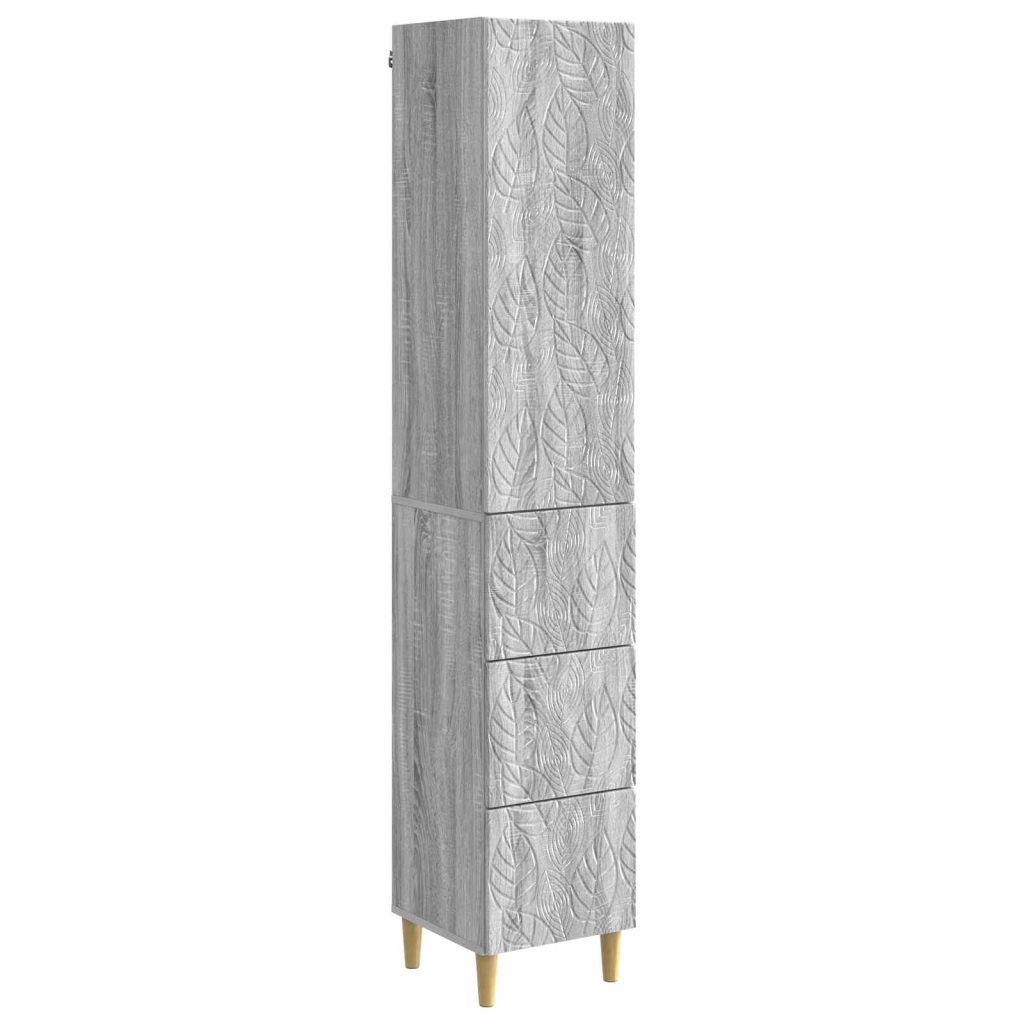 Kaappisarja 2 pcs Harmaa Sonoma 33 x 34,5 x 90 cm Tekninen puu