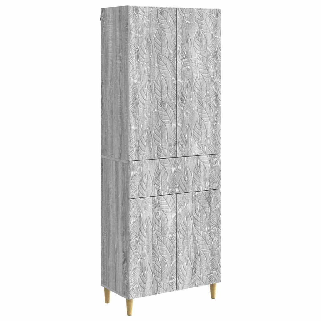 Kaappisarja 2 pcs Harmaa Sonoma Tekninen puu