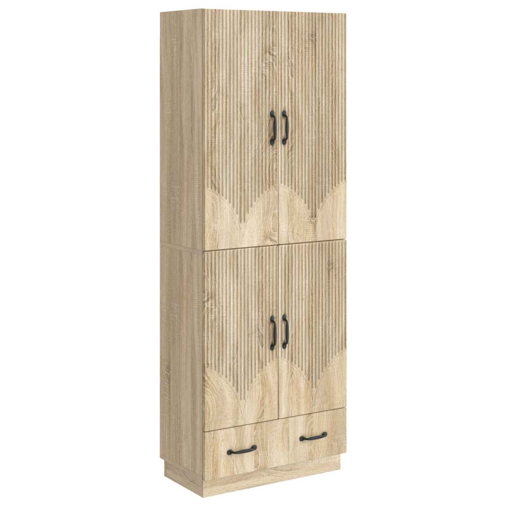 Kaappisarja 2 pcs Sonoma-tammi Tekninen puu