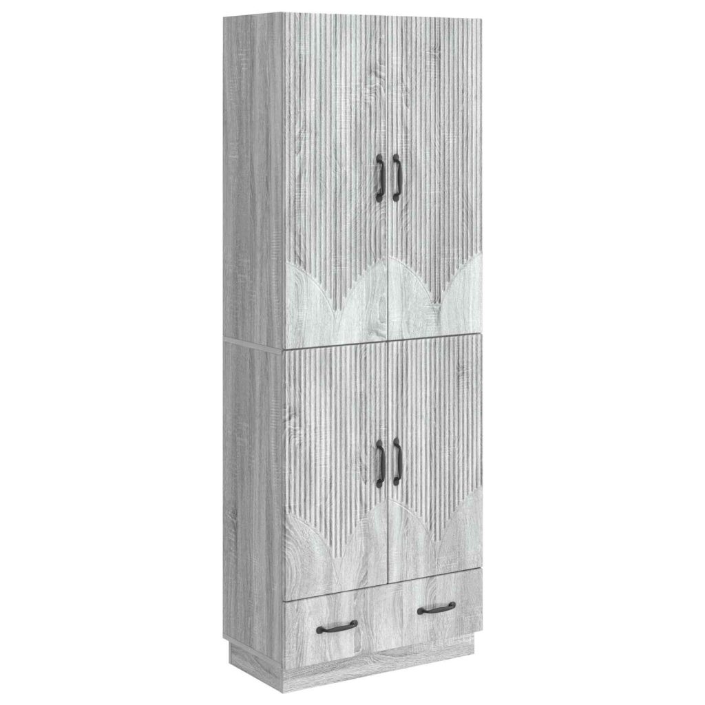Kaappisarja 2 pcs Harmaa Sonoma Tekninen puu