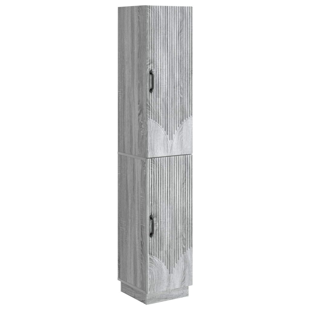 Kaappisarja 2 pcs Harmaa Sonoma Tekninen puu