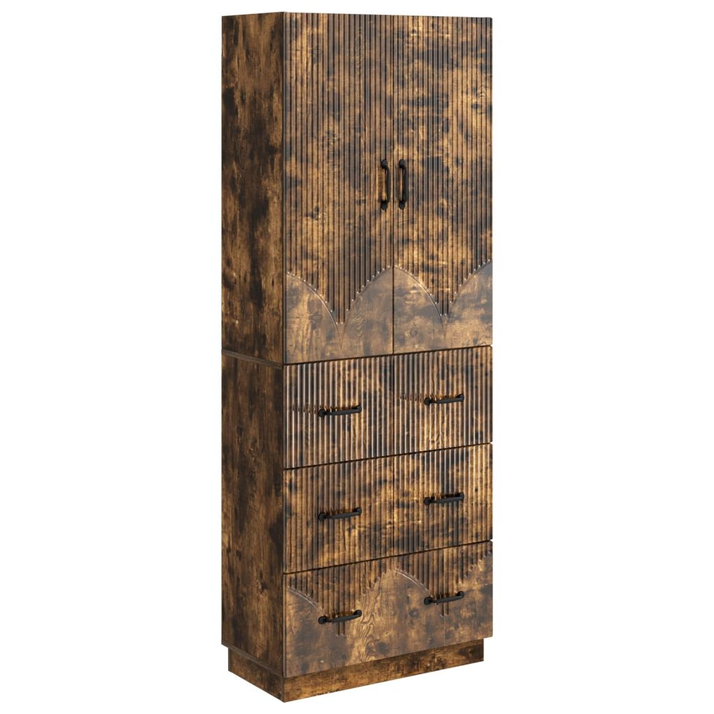 Kaappisarja 2 pcs Savutammi 66 x 34,5 x 87 cm Tekninen puu