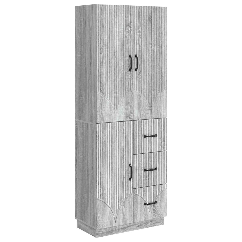 Kaappisarja 2 pcs Harmaa Sonoma Tekninen puu