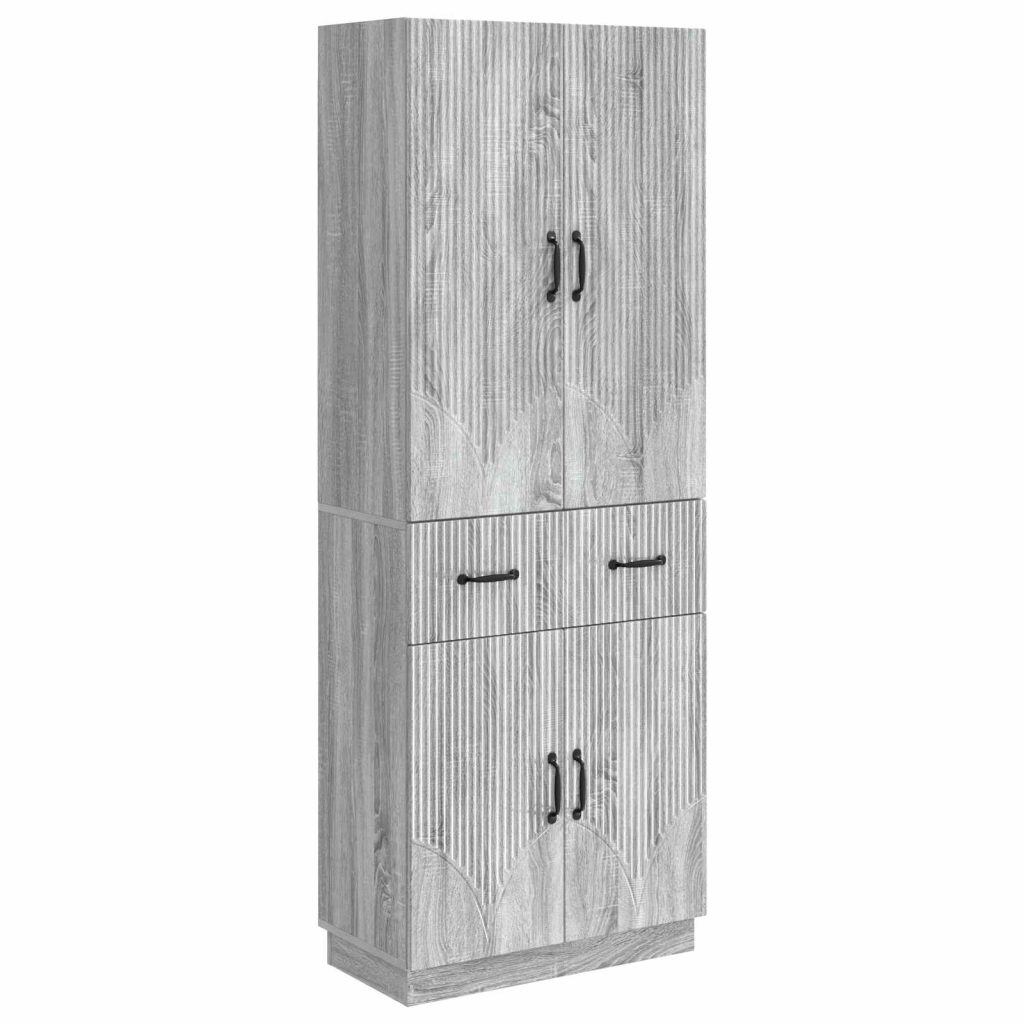 Kaappisarja 2 pcs Harmaa Sonoma Tekninen puu