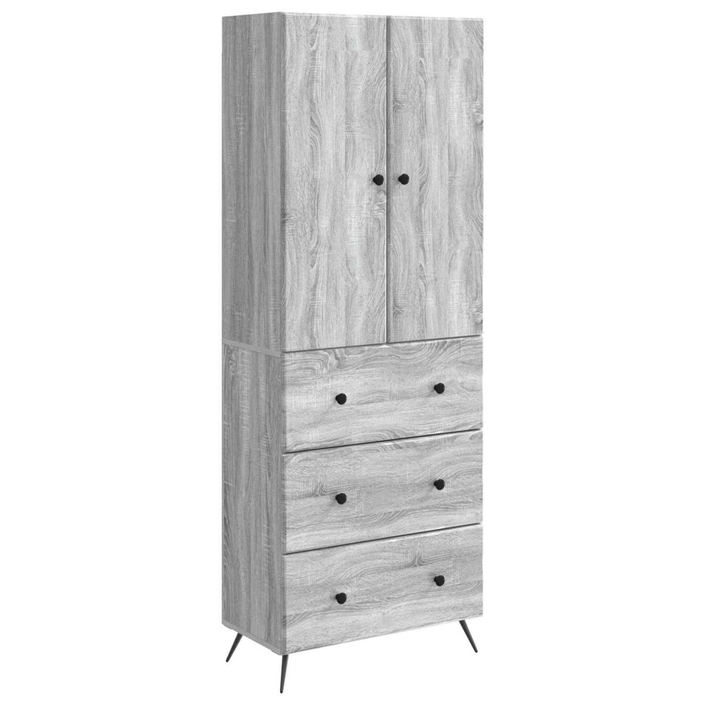 Kaappisarja 2 pcs Harmaa Sonoma 66 x 34,5 x 90 cm Tekninen puu
