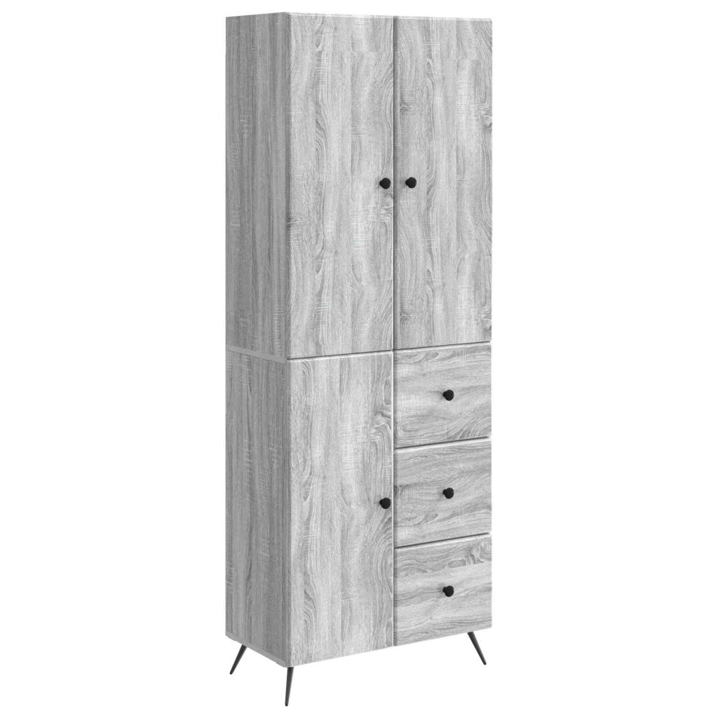 Kaappisarja 2 pcs Harmaa Sonoma Tekninen puu