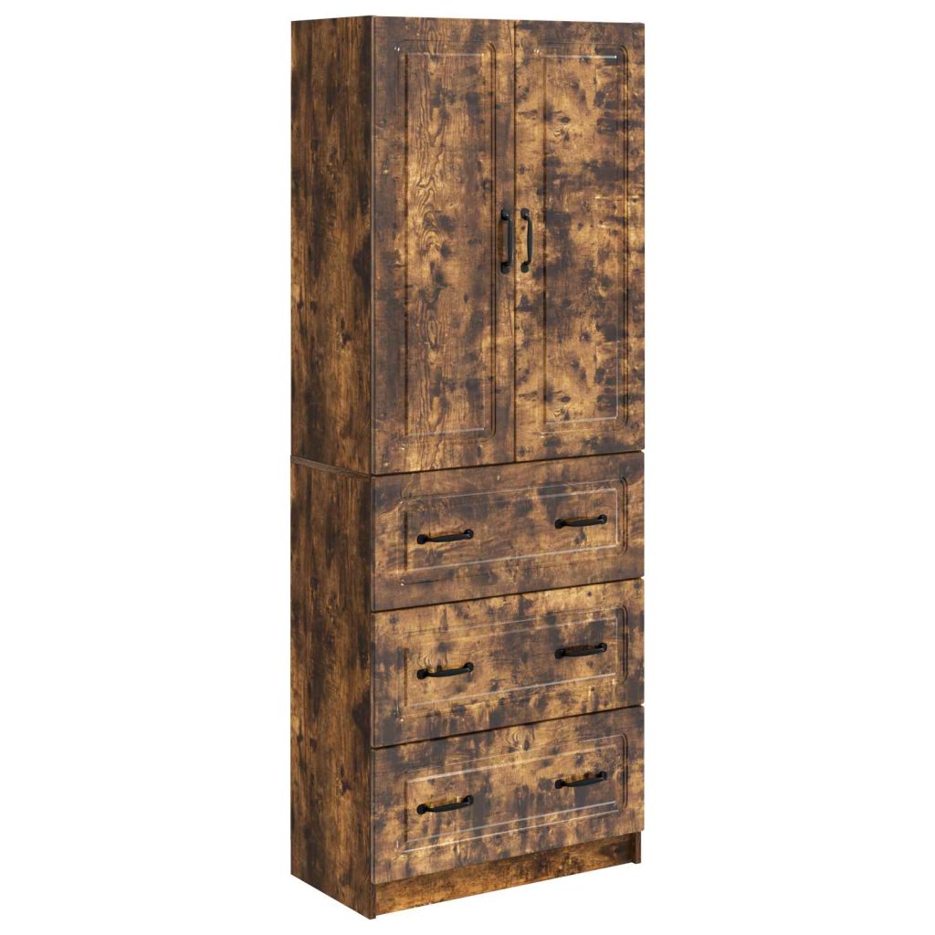 Kaappisarja 2 pcs Savutammi 66 x 34,5 x 87 cm Tekninen puu