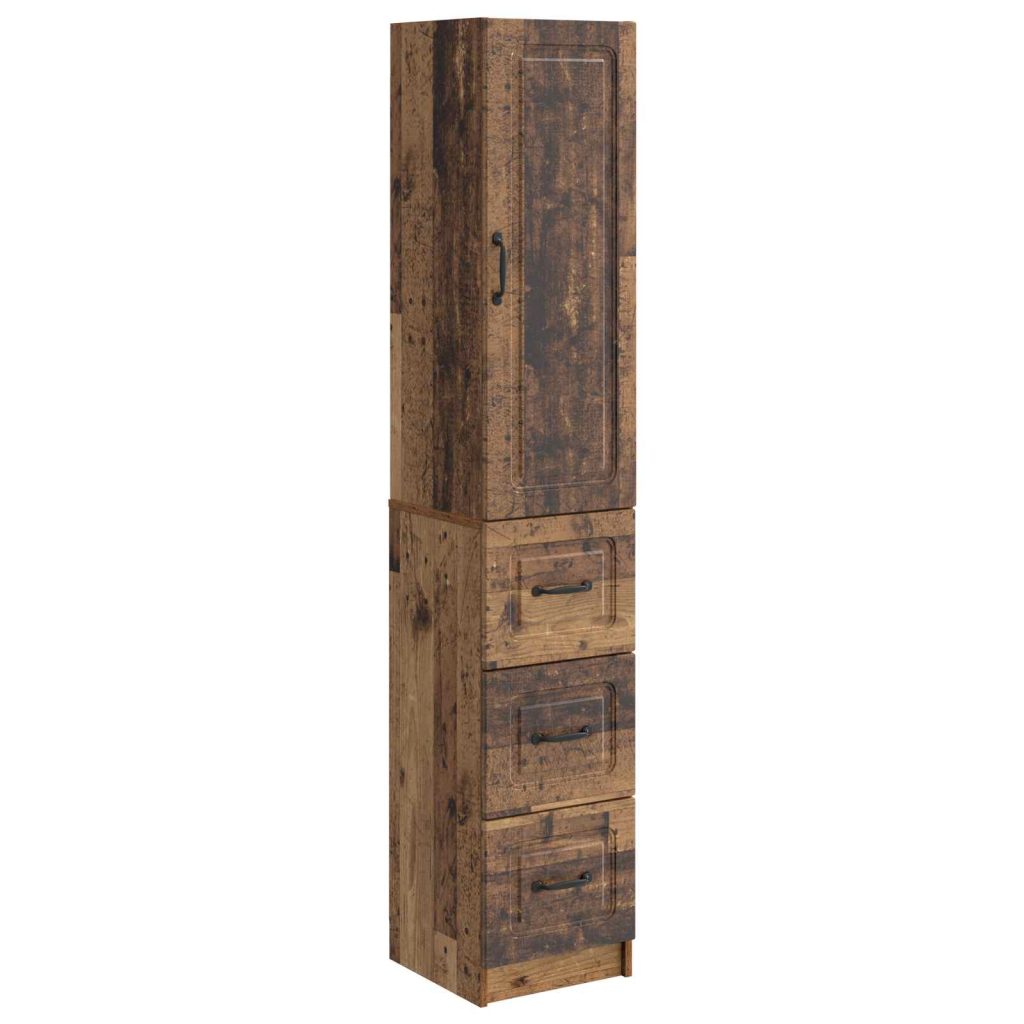 Kaappisarja 2 pcs Vanha puu 33 x 34,5 x 87 cm Tekninen puu
