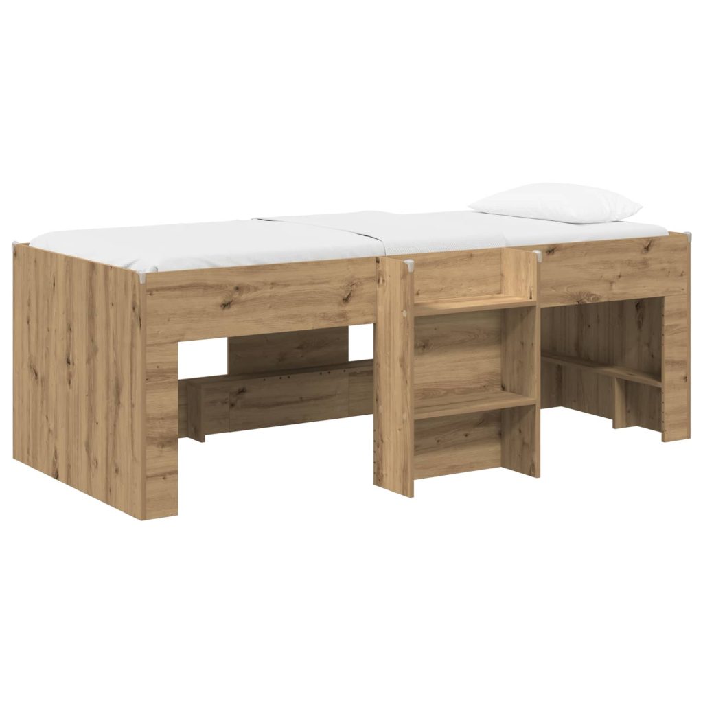 Lasten korkea sänkykehys 2 pcs Artisaanitammi 98,5 x 200 cm