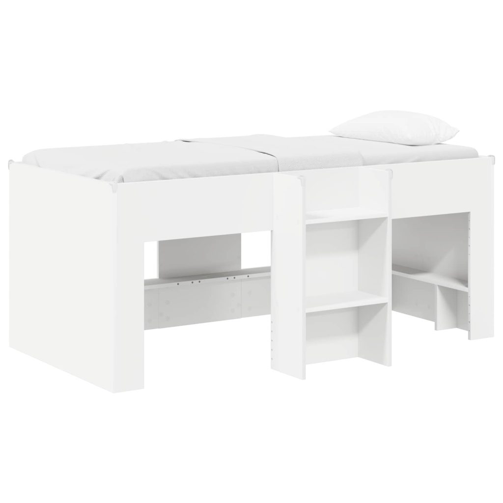 Lasten korkea sänkykehys 2 pcs valkoinen 163 x 101,1 x 68,5 cm