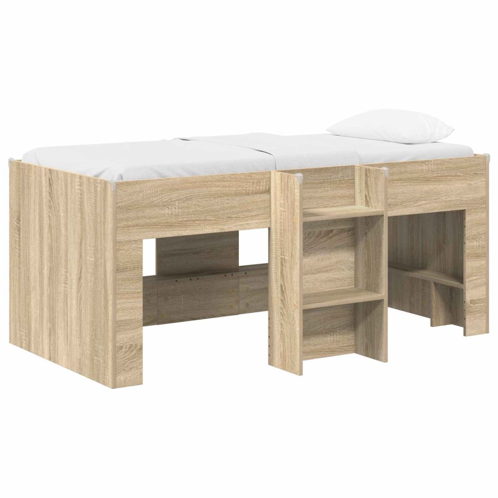 Lasten korkea sänkykehys 2 pcs Sonoma 163 x 101,1 x 68,5 cm